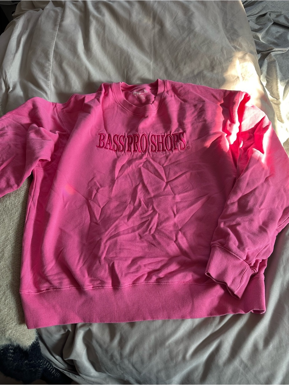 Bass Pro Shops Bright Pink Crewneck Sweatshirt